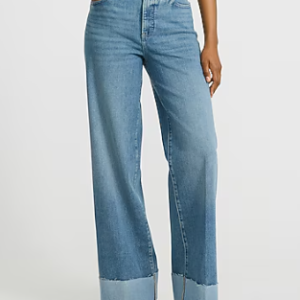 High waisted wide leg jeans